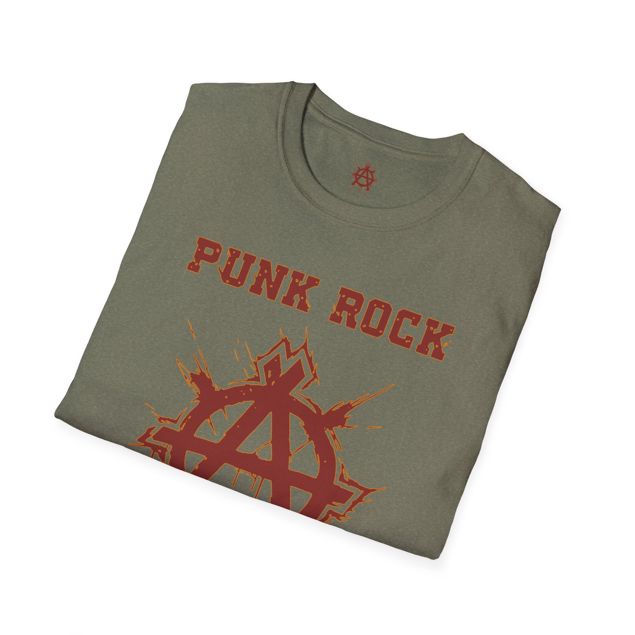 Red And Orange Punk Rock Large-Anarchy | Paint-Splat-Drip | Graphic T-Shirt