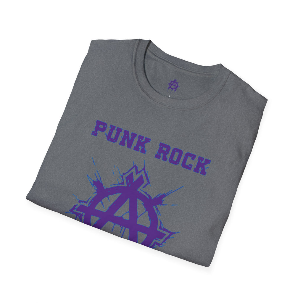 Purple And Blue Punk Rock Large-Anarchy | Paint-Splat-Drip | Graphic T-Shirt