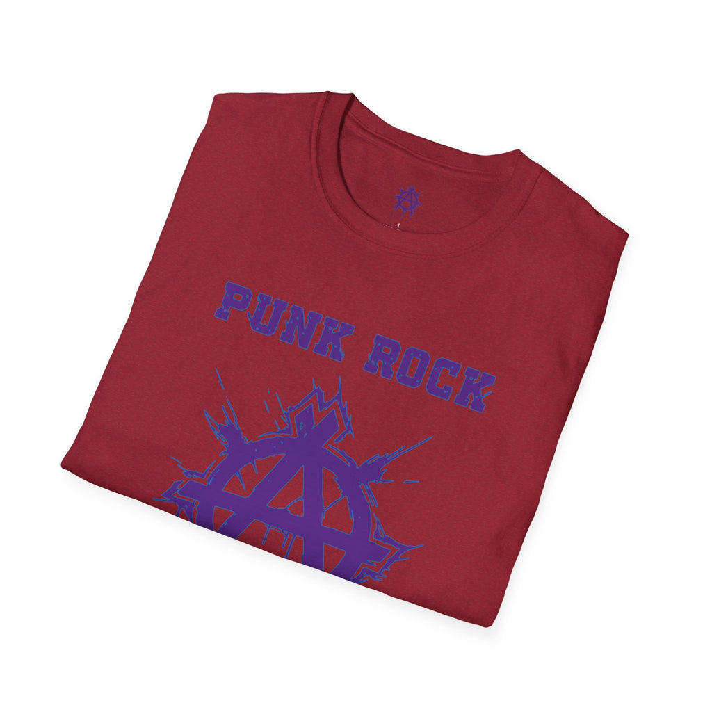Purple And Blue Punk Rock Large-Anarchy | Paint-Splat-Drip | Graphic T-Shirt
