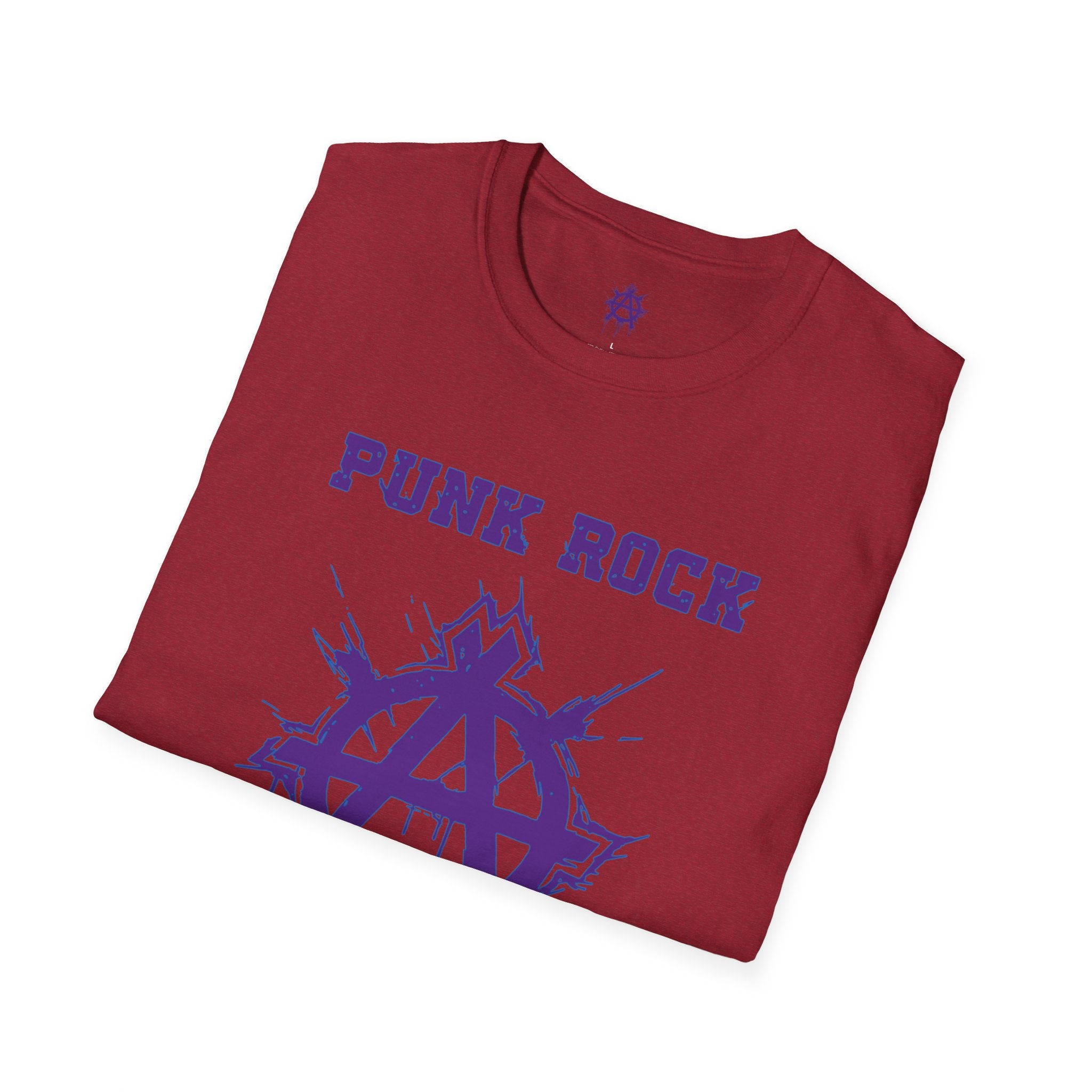 Purple And Blue Punk Rock Large-Anarchy | Paint-Splat-Drip | Graphic T-Shirt