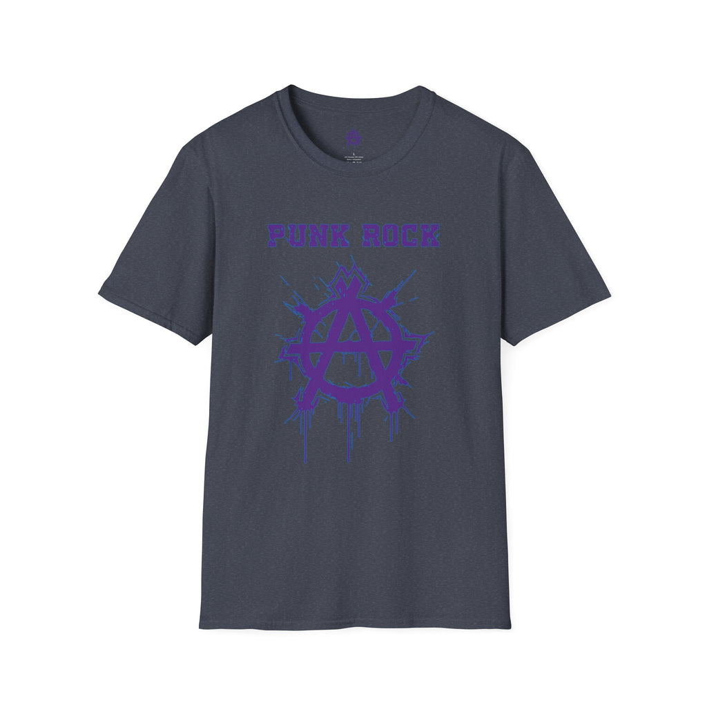 Purple And Blue Punk Rock Large-Anarchy | Paint-Splat-Drip | Graphic T-Shirt