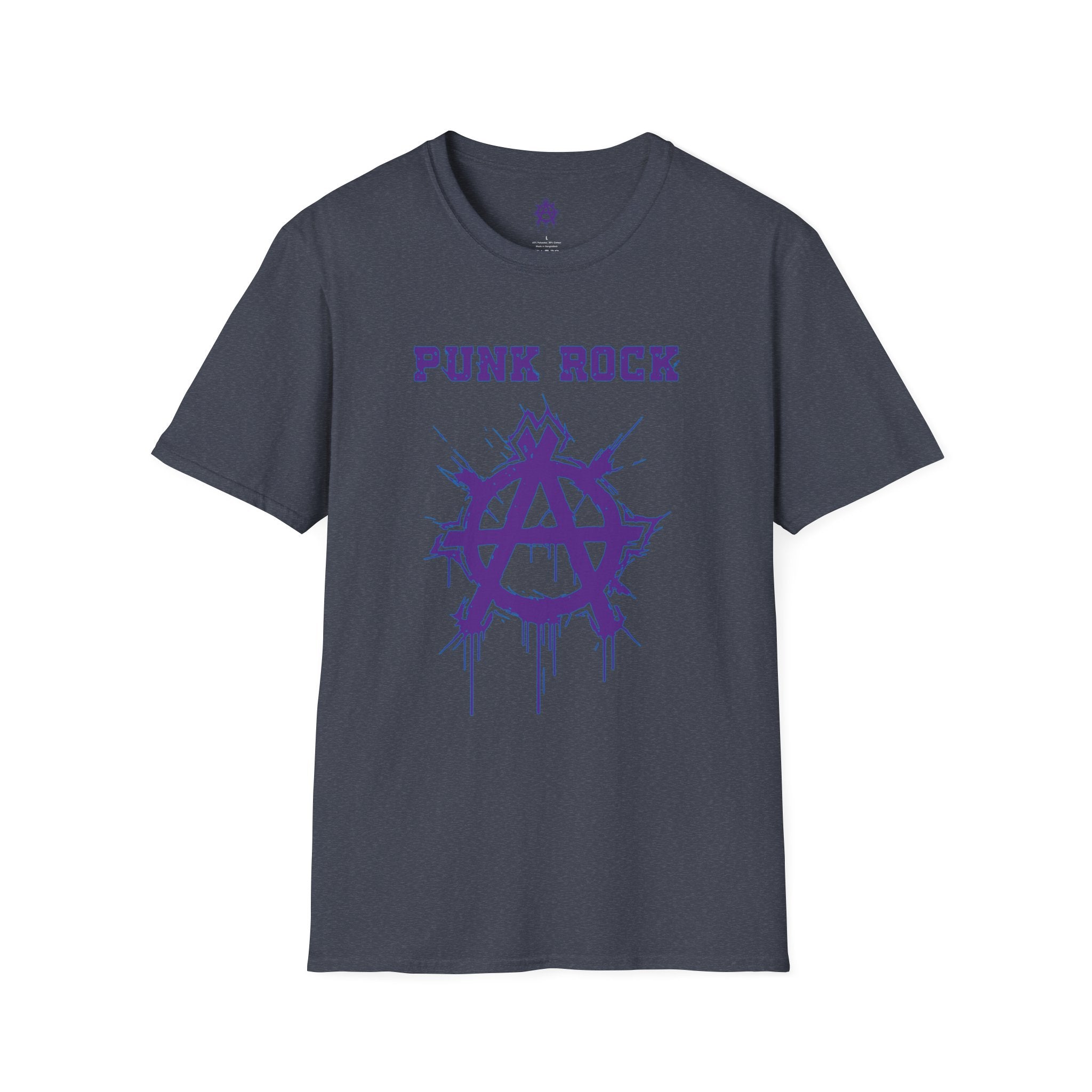 Purple And Blue Punk Rock Large-Anarchy | Paint-Splat-Drip | Graphic T-Shirt