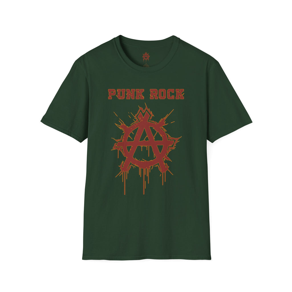 Red And Orange Punk Rock Large-Anarchy | Paint-Splat-Drip | Graphic T-Shirt