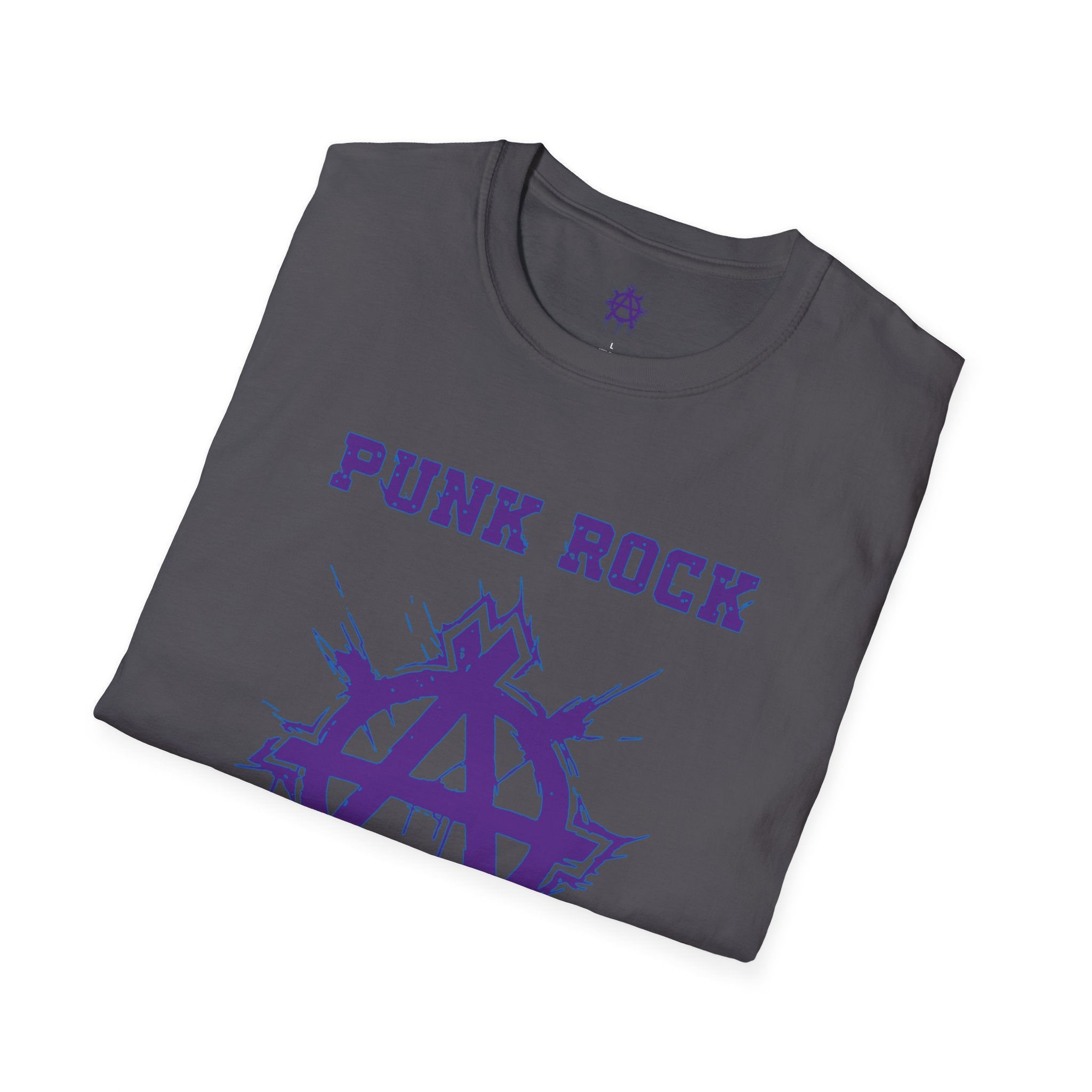 Purple And Blue Punk Rock Large-Anarchy | Paint-Splat-Drip | Graphic T-Shirt