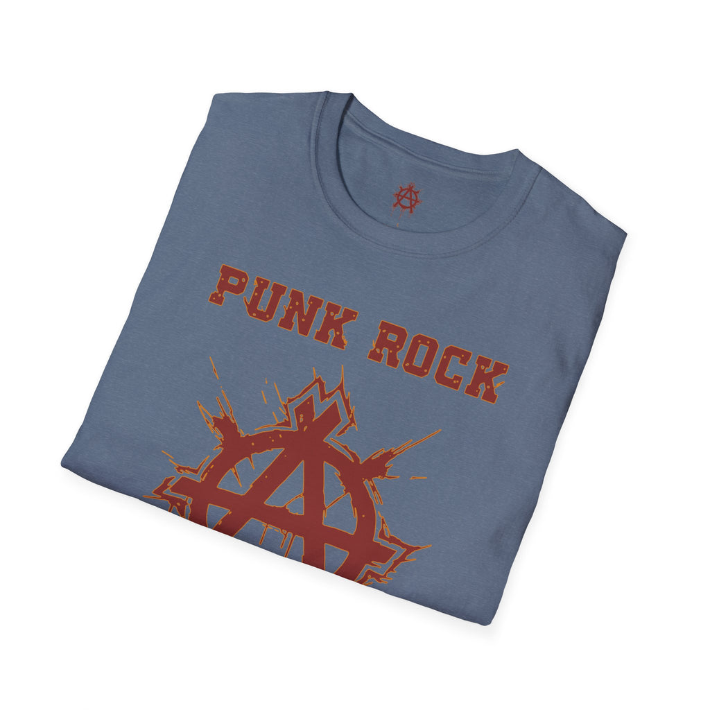 Red And Orange Punk Rock Large-Anarchy | Paint-Splat-Drip | Graphic T-Shirt