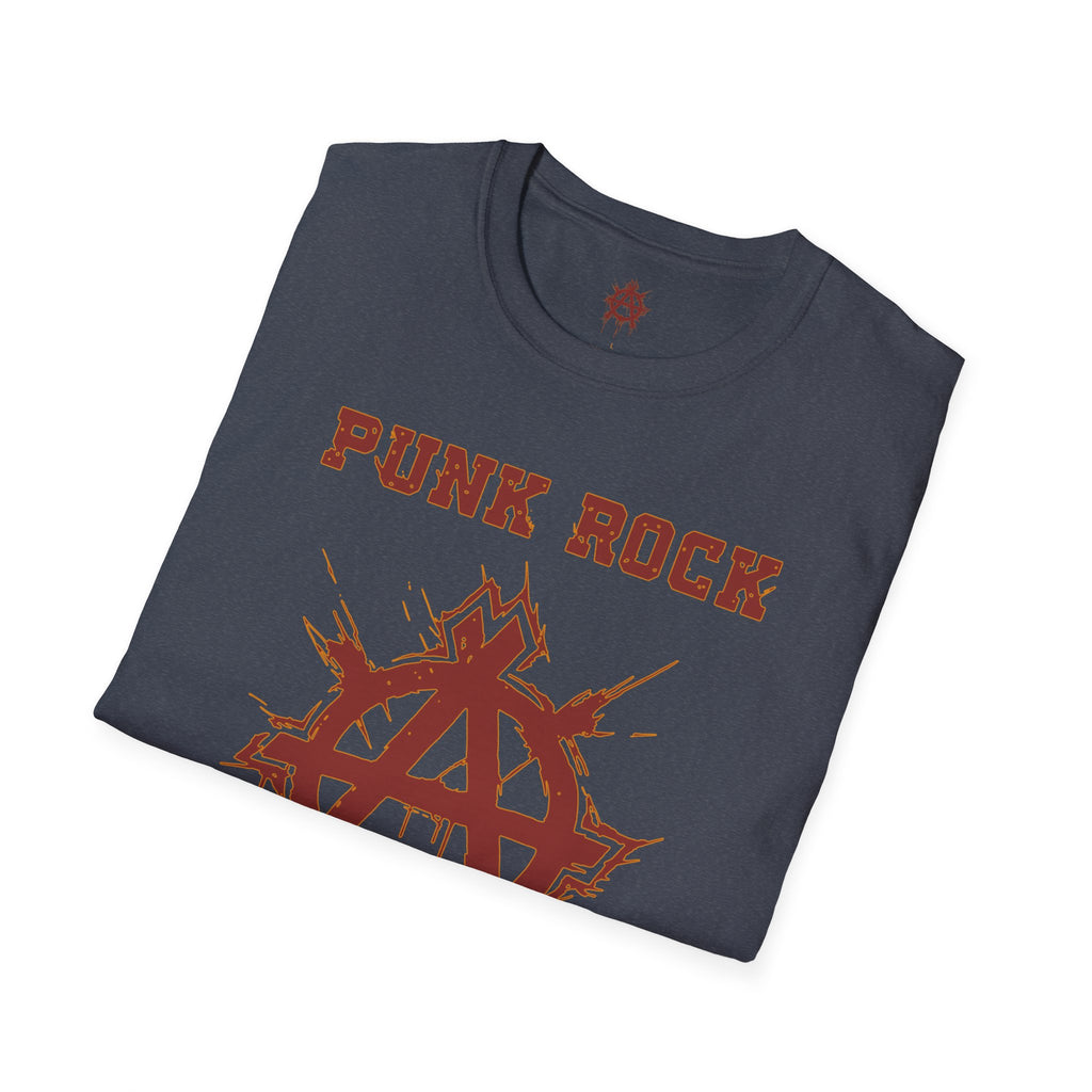 Red And Orange Punk Rock Large-Anarchy | Paint-Splat-Drip | Graphic T-Shirt