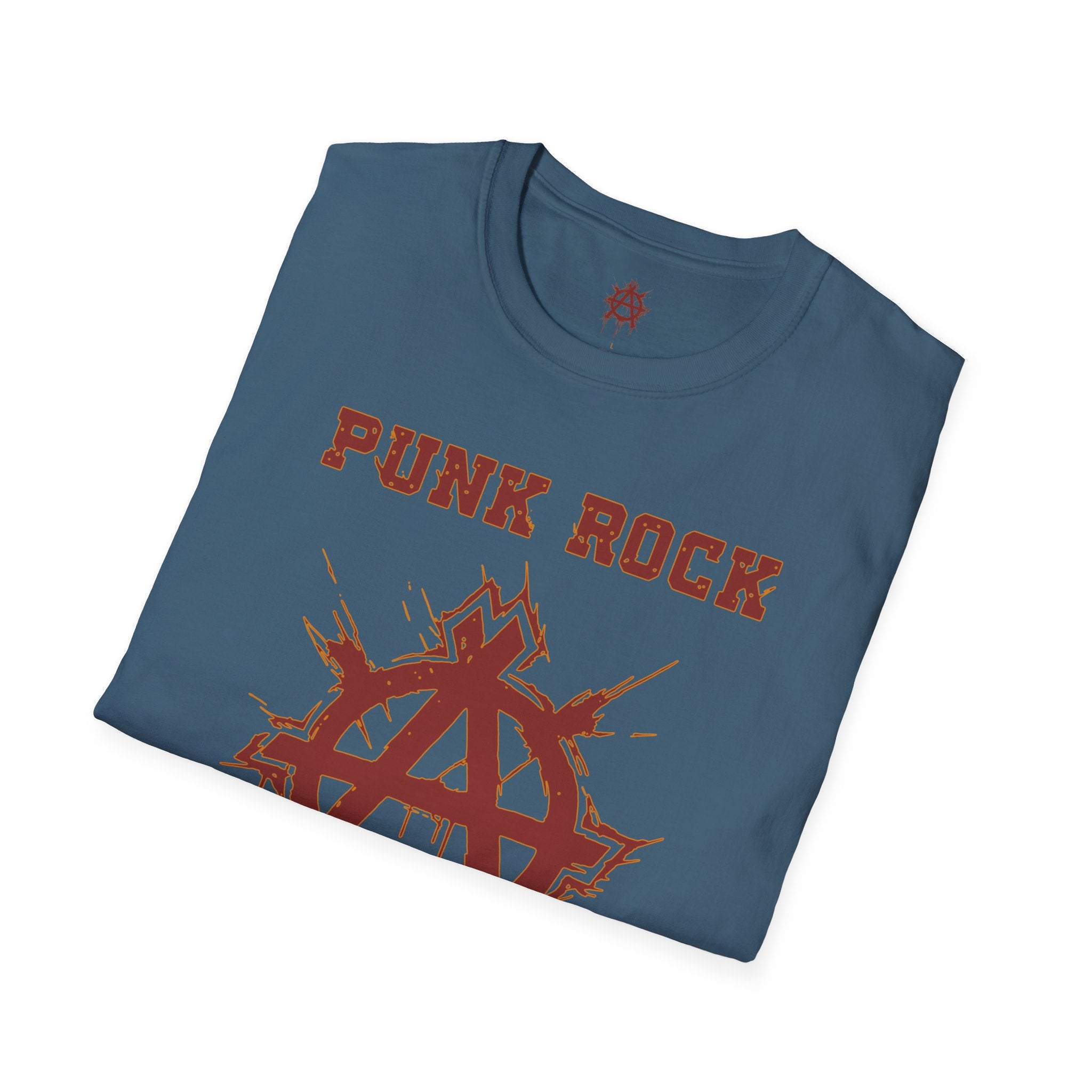 Red And Orange Punk Rock Large-Anarchy | Paint-Splat-Drip | Graphic T-Shirt
