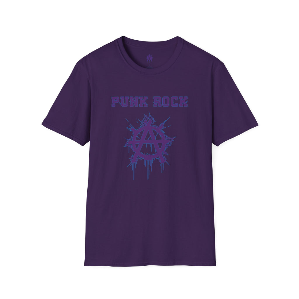 Purple And Blue Punk Rock Small-Anarchy | Paint-Splat-Drip | Graphic T-Shirt