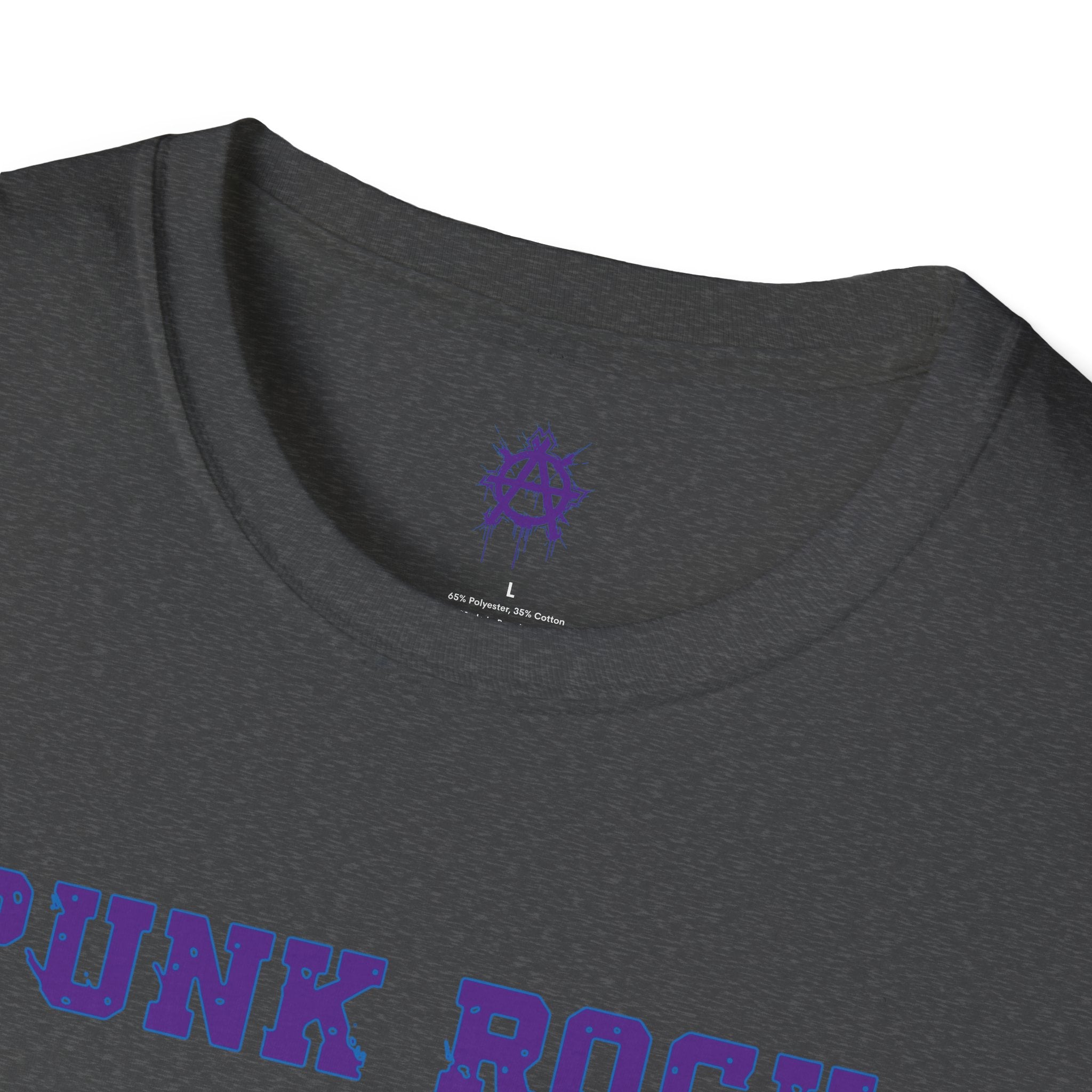Purple And Blue Punk Rock Large-Anarchy | Paint-Splat-Drip | Graphic T-Shirt
