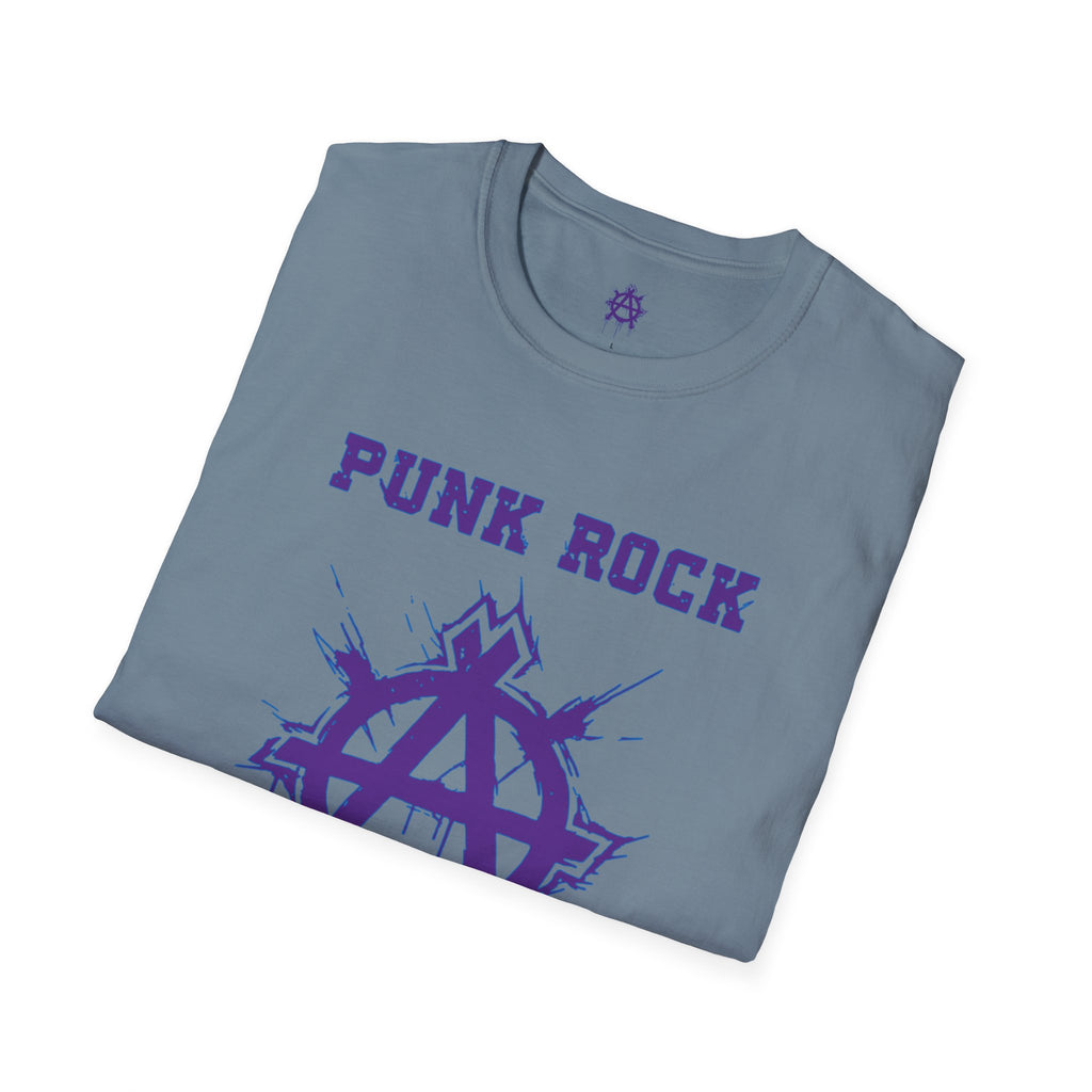 Purple And Blue Punk Rock Large-Anarchy | Paint-Splat-Drip | Graphic T-Shirt