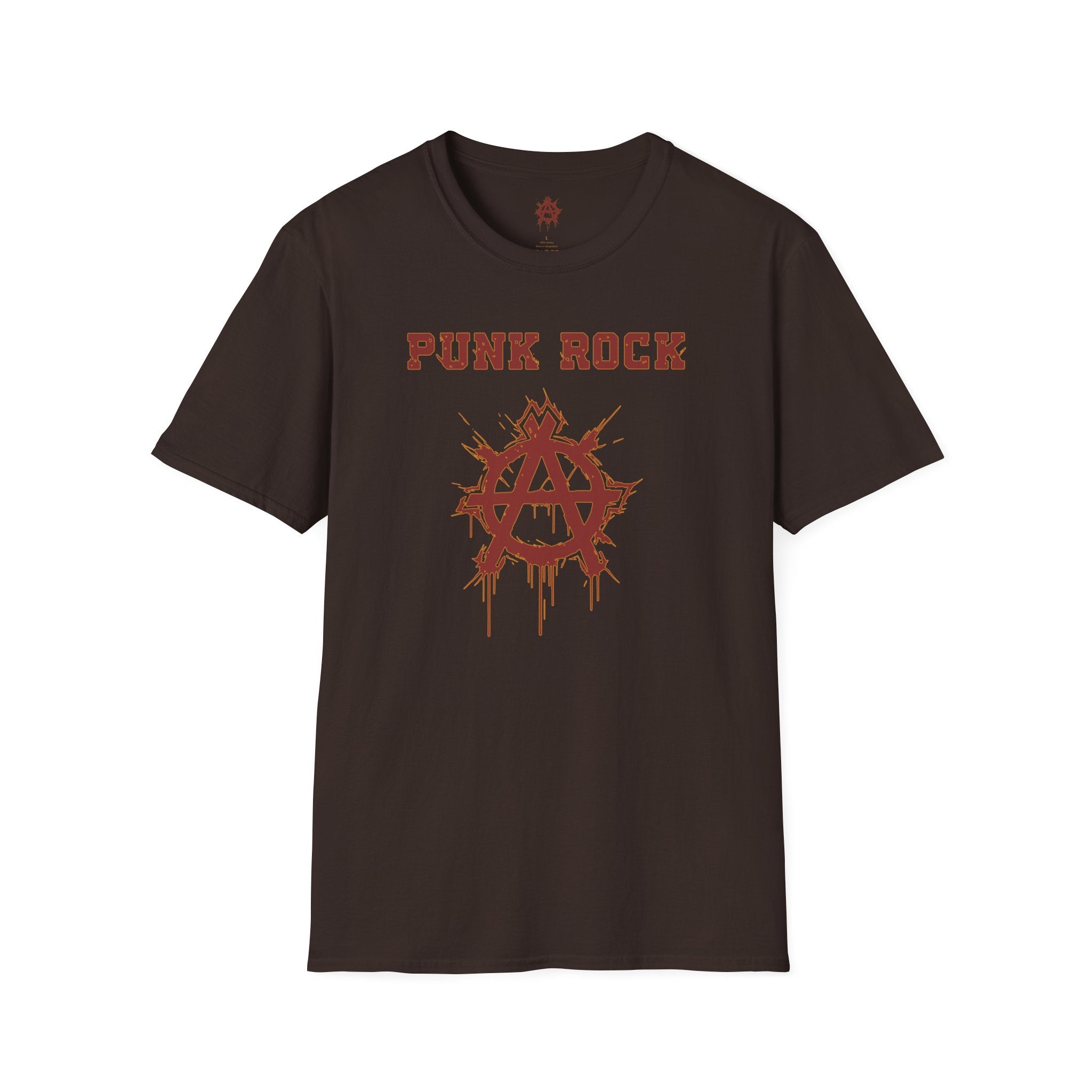 Red And Orange Punk Rock Small-Anarchy | Paint-Splat-Drip | Graphic T-Shirt