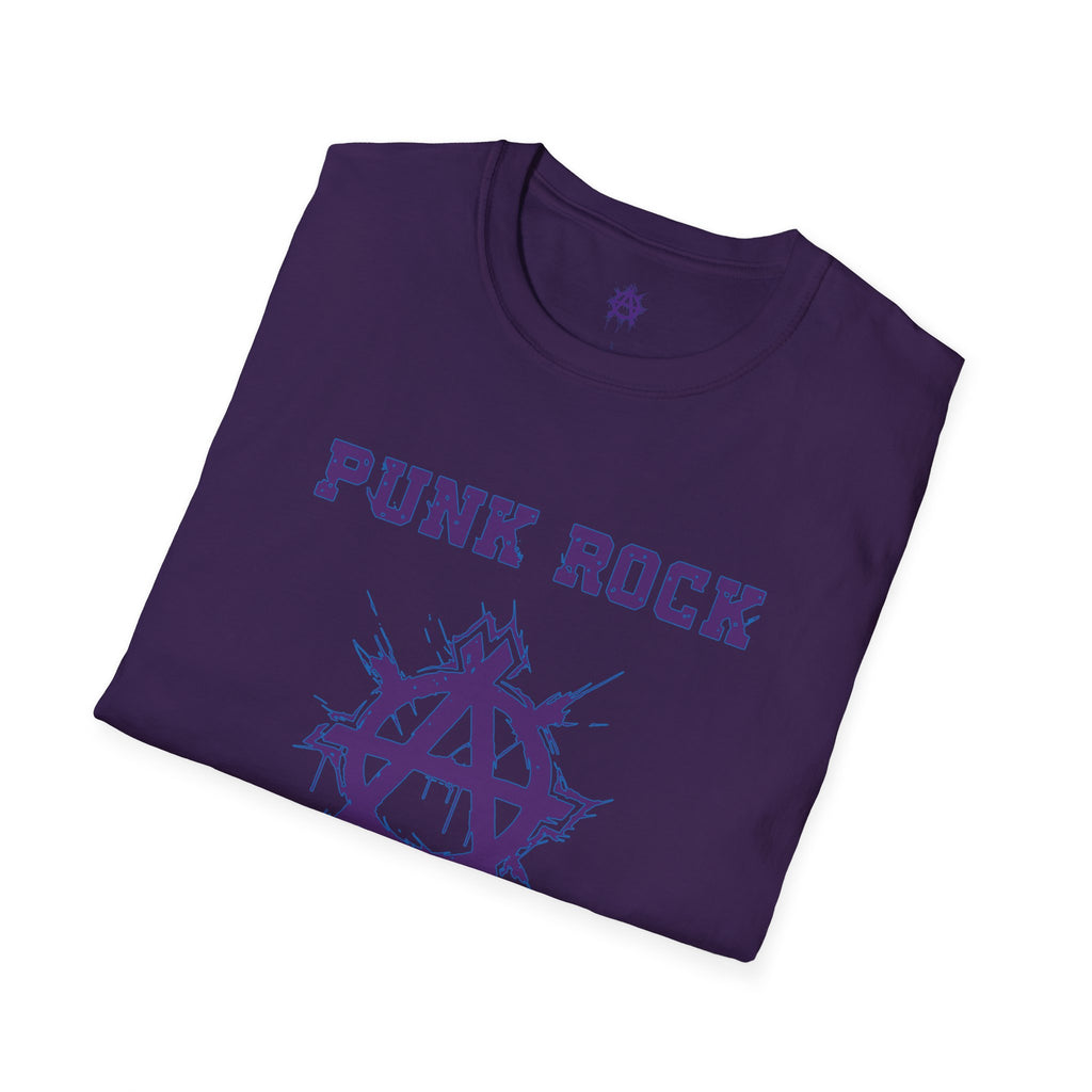 Purple And Blue Punk Rock Small-Anarchy | Paint-Splat-Drip | Graphic T-Shirt