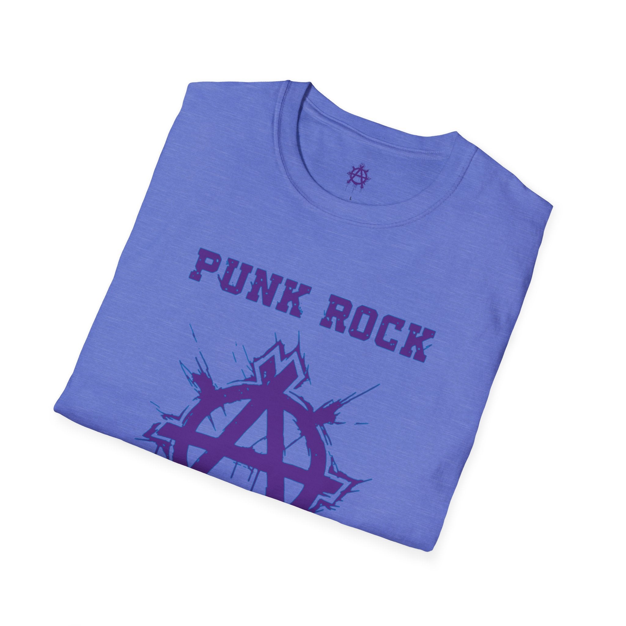 Purple And Blue Punk Rock Large-Anarchy | Paint-Splat-Drip | Graphic T-Shirt